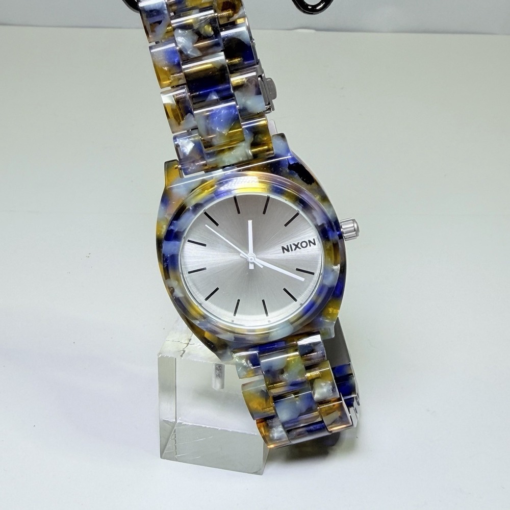 Nixon Time Teller Watercolor Acetate Watch 39mm Untested Needs A New Battery
